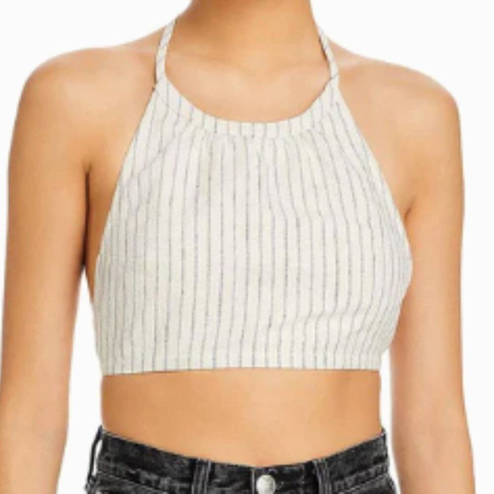 Rag & Bone Natural stripe Zoe halter top Size M